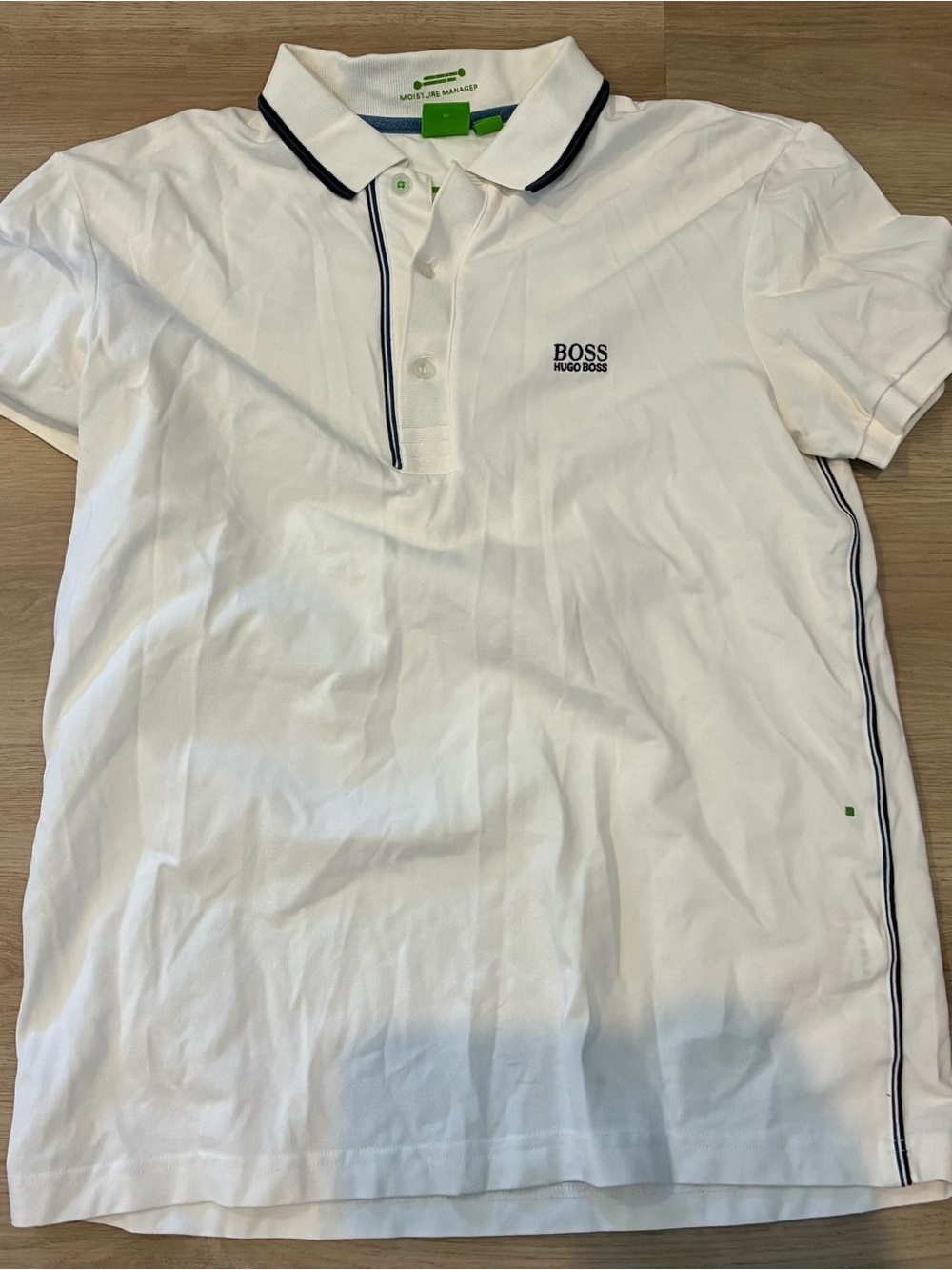 Hugo Boss White Polo with Navy Trim
